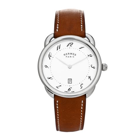 hermes shop aubing|HERMES Stainless Steel Barenia 40mm Arceau Quartz Watch .